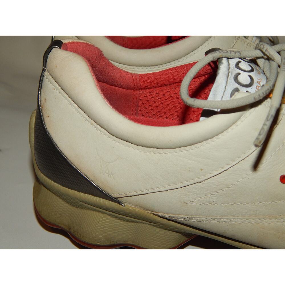 Ecco Cream Women Biom Yak Natural Motion Leather Golf Shoes Size 9 - 9.5 EU 40 - Picture 4 of 11